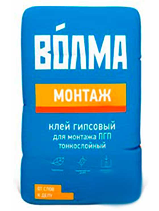 Клей гипсовый "ВОЛМА-Монтаж", 30 кг 